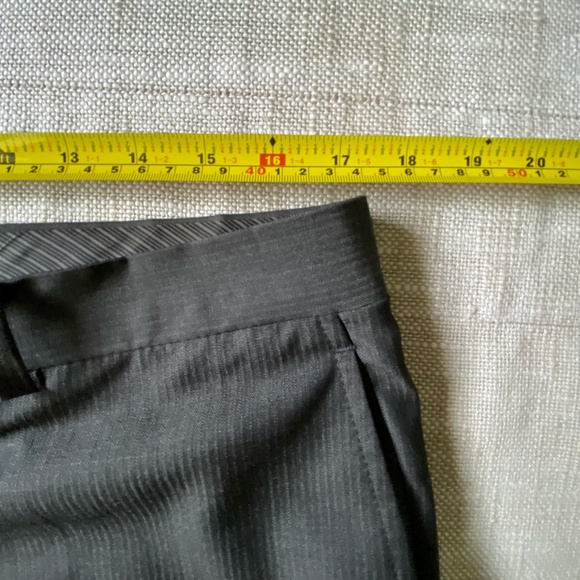 Calvin Klein Mens Dark Grey Flat Front 34X31 Lightweight Office Work Dress Pant - Picture 9 of 11